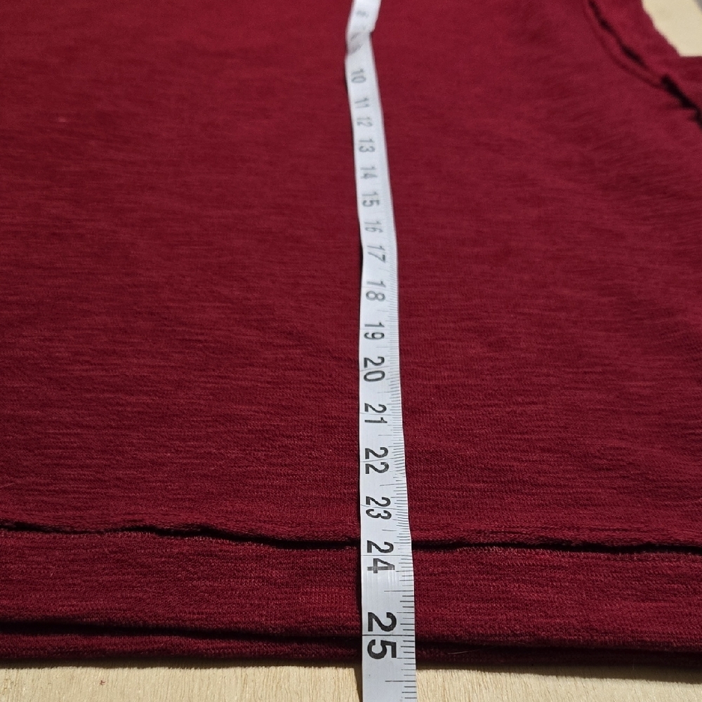 Z106 NWT Zenana Plus Slub Short Sleeve Tee and Lounge Pant Set Cabernet 1X 2X 3X - Picture 4 of 10